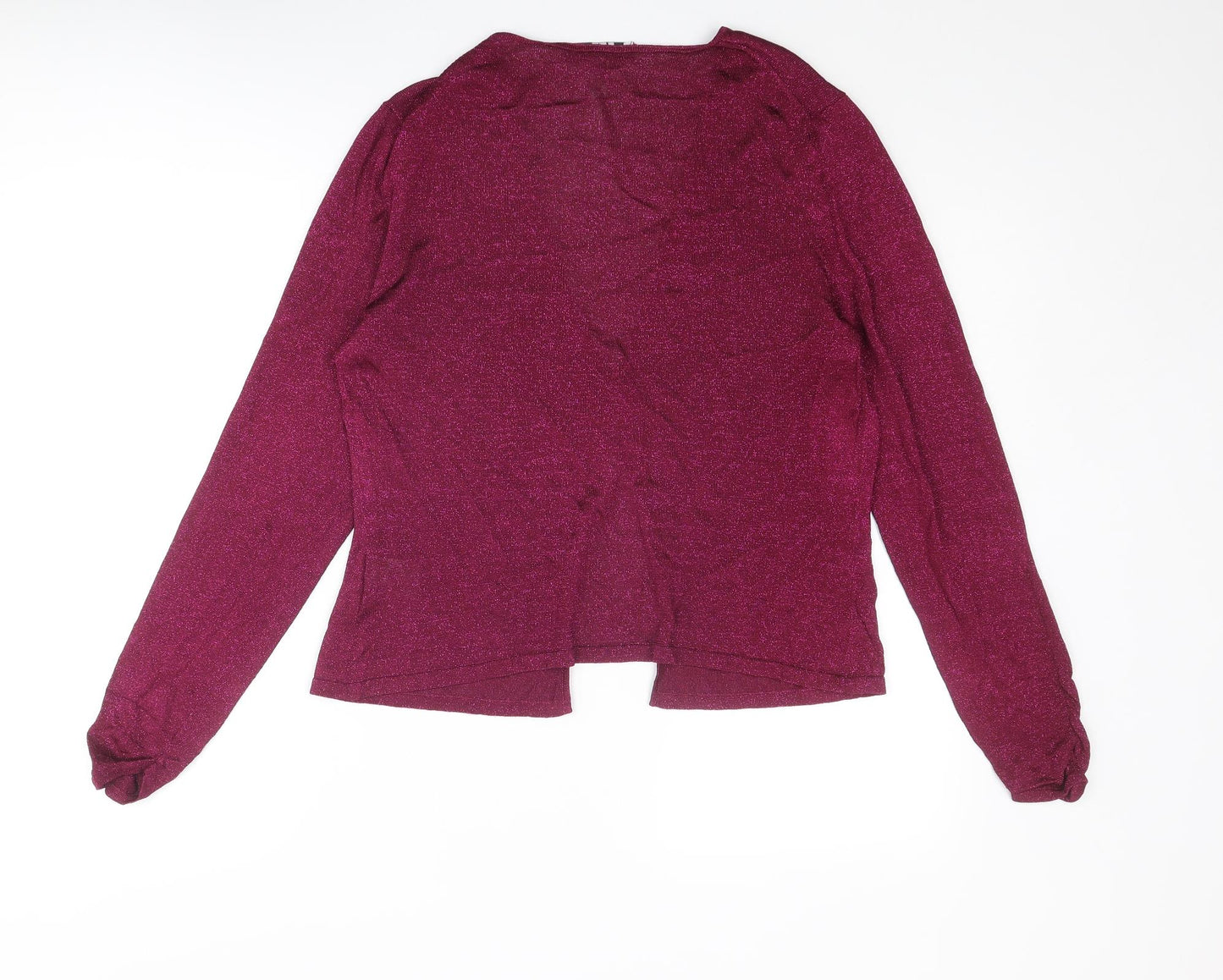 Episode Womens Purple V-Neck Viscose Cardigan Jumper Size L
