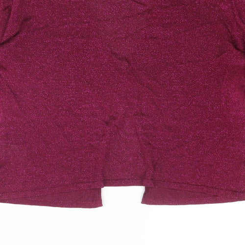 Episode Womens Purple V-Neck Viscose Cardigan Jumper Size L