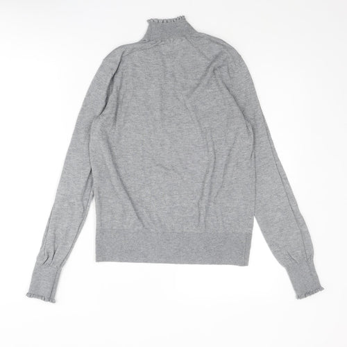 H&M Womens Grey High Neck Polyester Pullover Jumper Size S