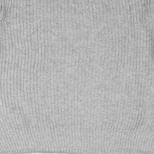 Nine by Savannah Miller Womens Grey Round Neck Nylon Pullover Jumper Size 18