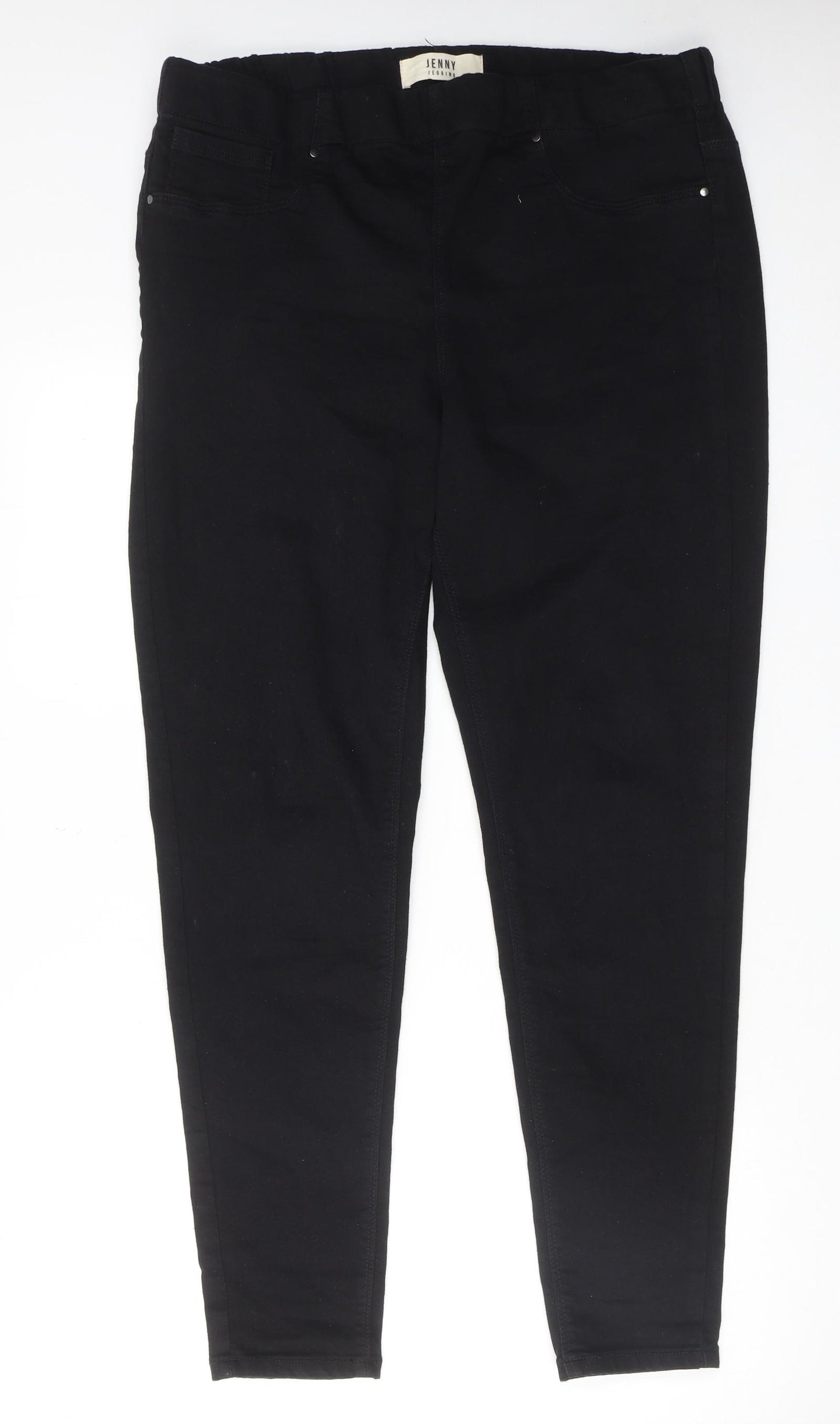 Yours Womens Black Cotton Jegging Jeans Size 18 Regular