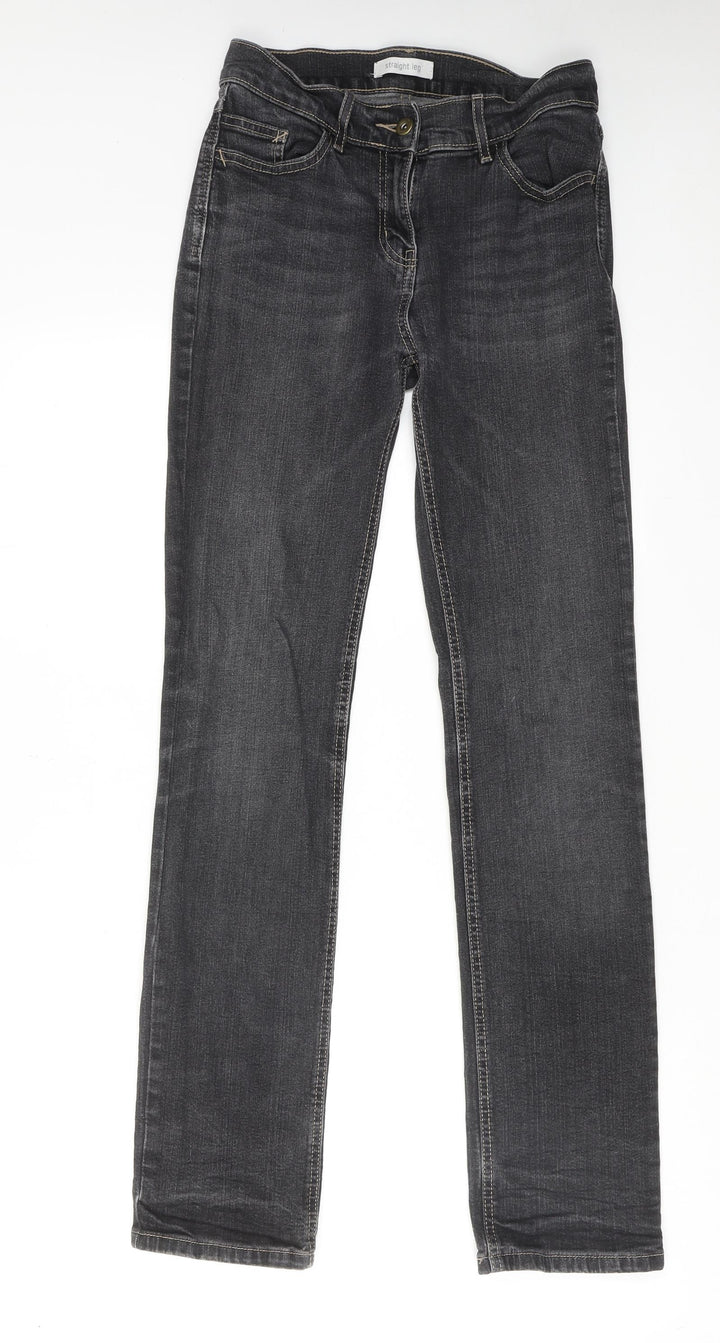 Marks and Spencer Womens Grey Cotton Skinny Jeans Size 8 Regular Zip