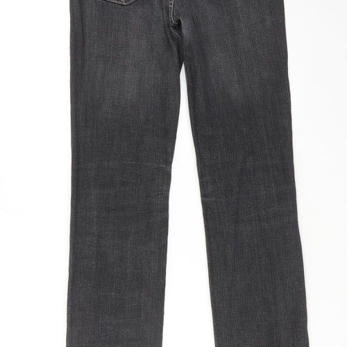 Marks and Spencer Womens Grey Cotton Skinny Jeans Size 8 Regular Zip