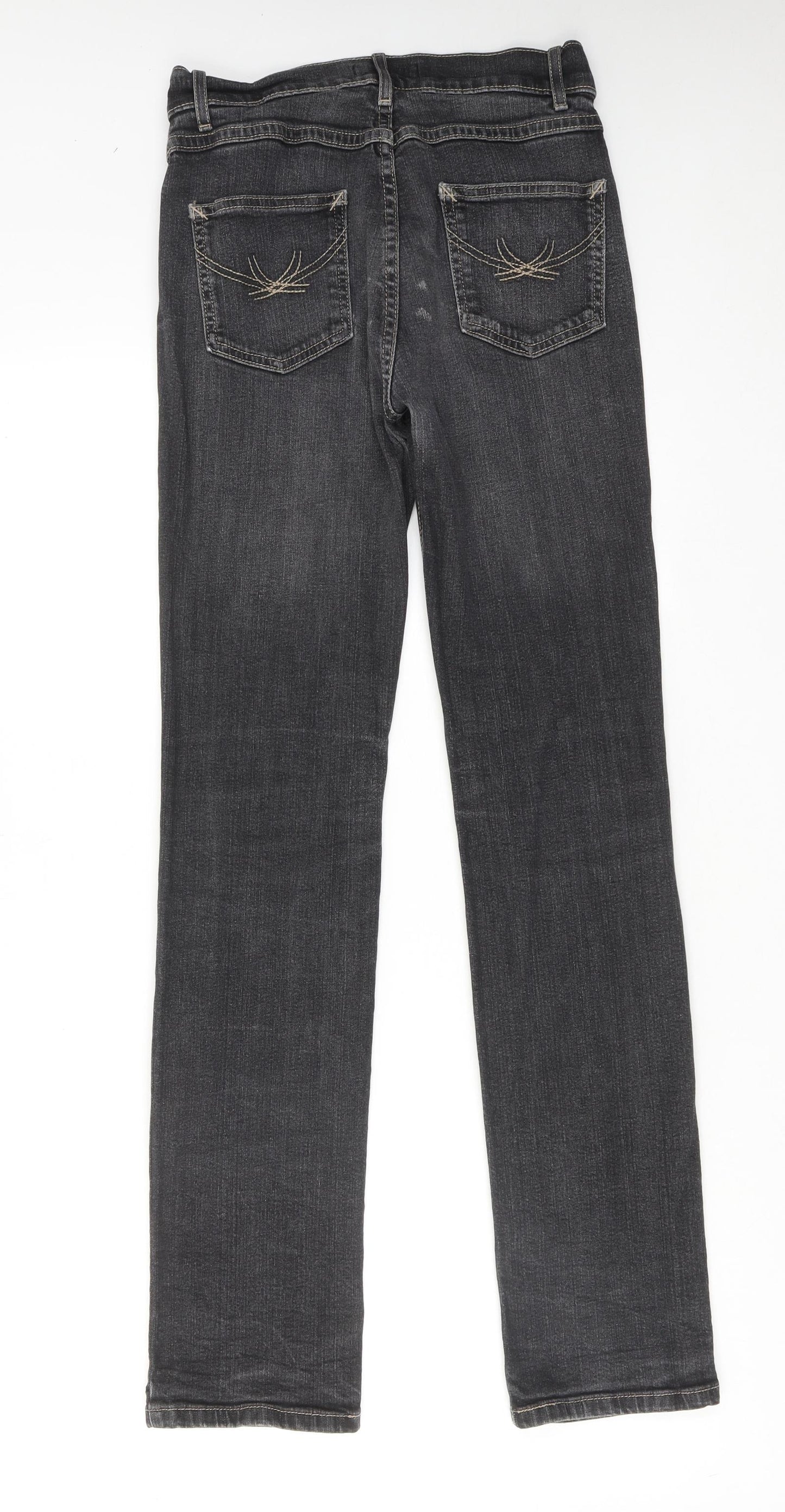 Marks and Spencer Womens Grey Cotton Skinny Jeans Size 8 Regular Zip