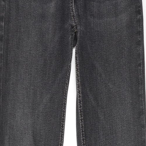 Marks and Spencer Womens Grey Cotton Skinny Jeans Size 8 Regular Zip