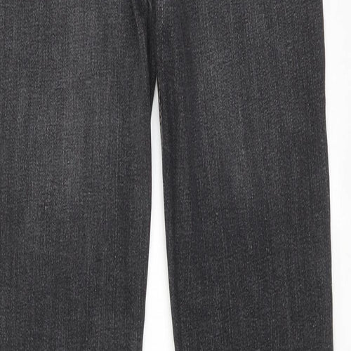 Marks and Spencer Womens Grey Cotton Skinny Jeans Size 8 Regular Zip