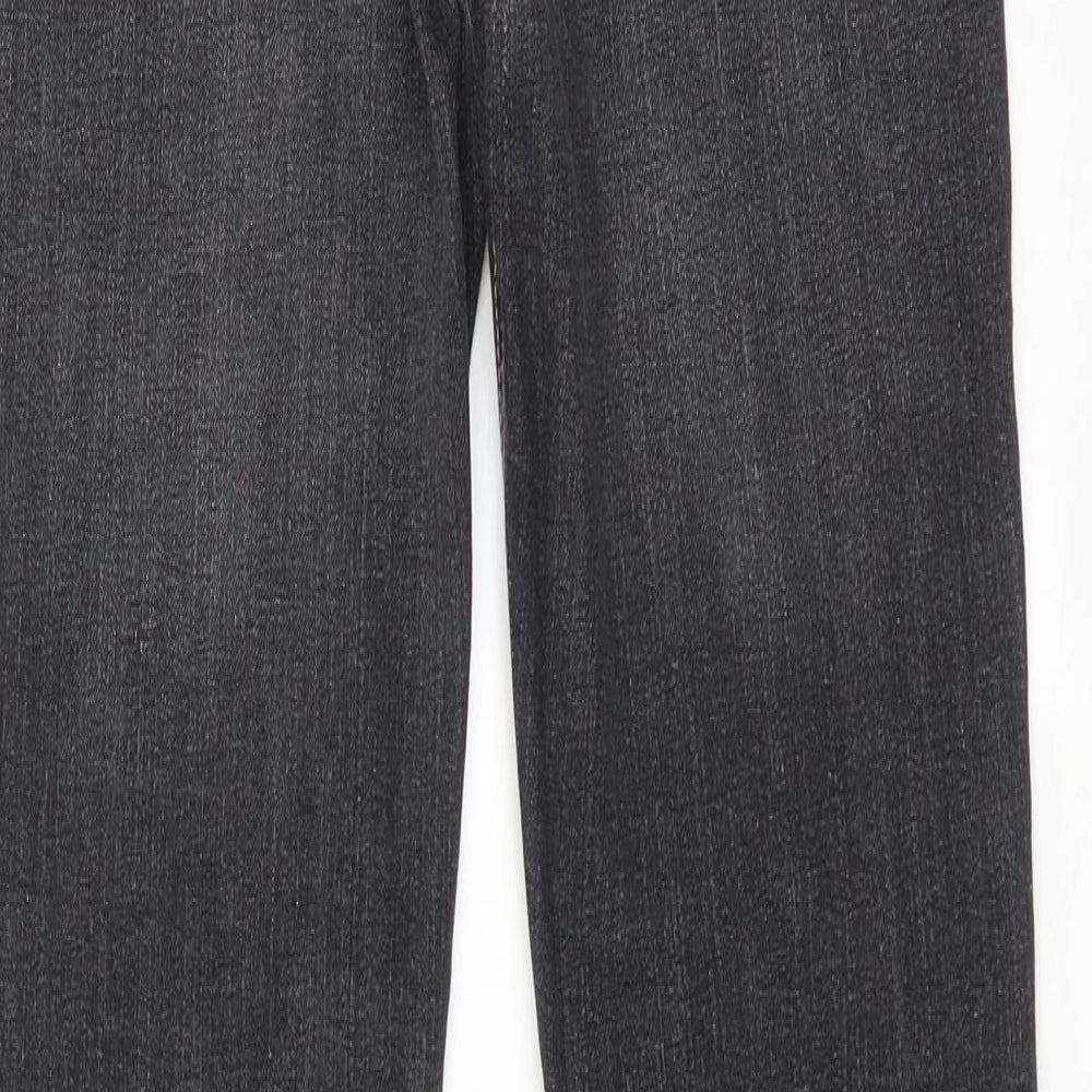 Marks and Spencer Womens Grey Cotton Skinny Jeans Size 8 Regular Zip
