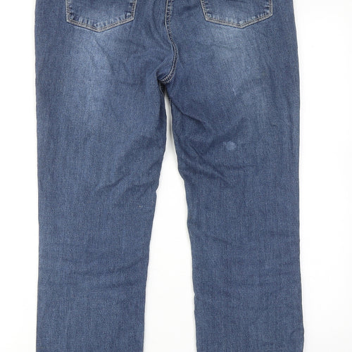 RJR.John Rocha Womens Blue Cotton Skinny Jeans Size 12 Regular Zip
