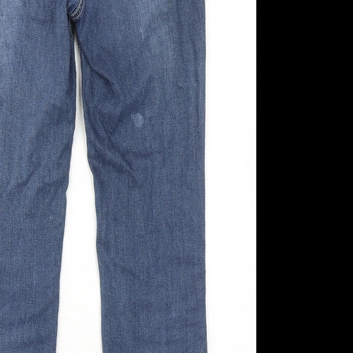 RJR.John Rocha Womens Blue Cotton Skinny Jeans Size 12 Regular Zip