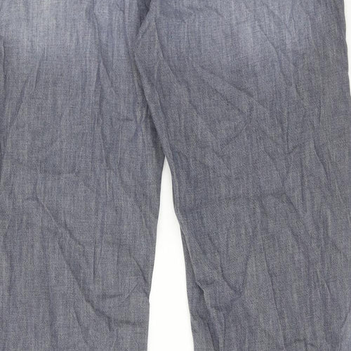 Billabong Womens Grey Cotton Straight Jeans Size 36 in Regular Zip