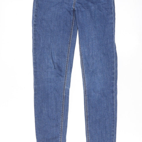 Mossimo Womens Blue Cotton Skinny Jeans Size 26 in Regular Zip