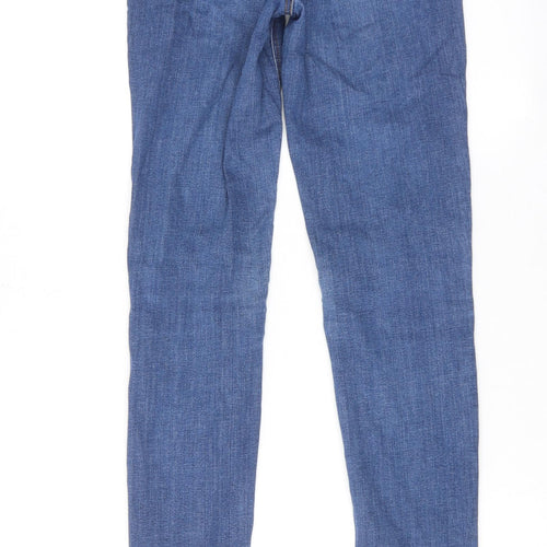 Mossimo Womens Blue Cotton Skinny Jeans Size 26 in Regular Zip