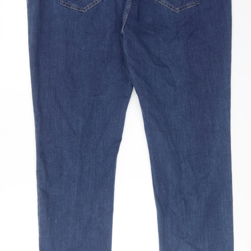 Per Una Womens Blue Cotton Skinny Jeans Size 22 Regular Zip