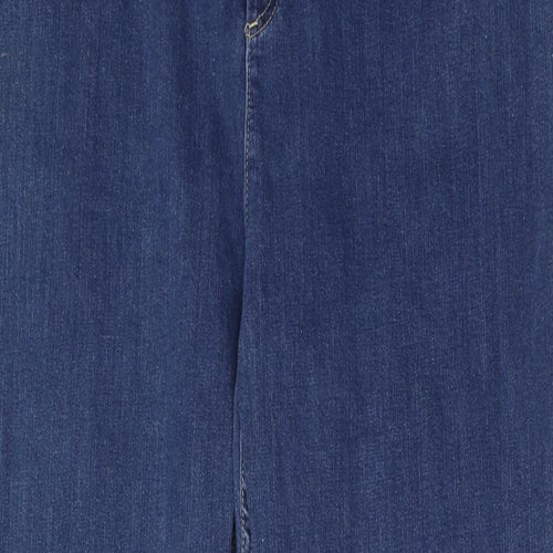 Per Una Womens Blue Cotton Skinny Jeans Size 22 Regular Zip