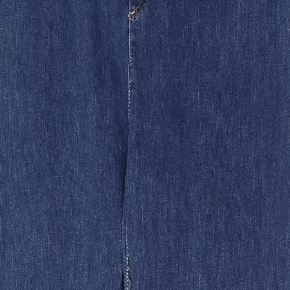 Per Una Womens Blue Cotton Skinny Jeans Size 22 Regular Zip