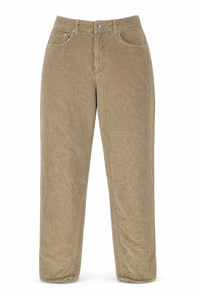 ASOS Womens Brown Cotton Trousers Size 28 in L30 in Regular Zip