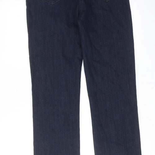 Thalava Womens Blue Cotton Straight Jeans Size 30 in Regular Zip
