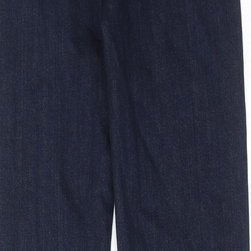 Thalava Womens Blue Cotton Straight Jeans Size 30 in Regular Zip
