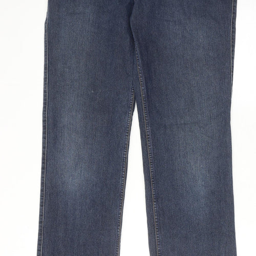 Mustang Mens Blue Cotton Straight Jeans Size 35 in L36 in Regular Zip