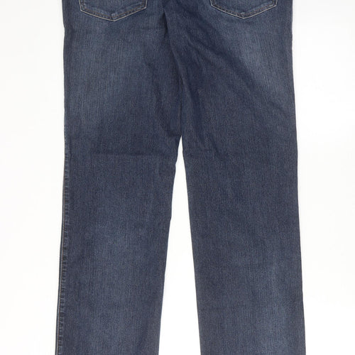 Mustang Mens Blue Cotton Straight Jeans Size 35 in L36 in Regular Zip