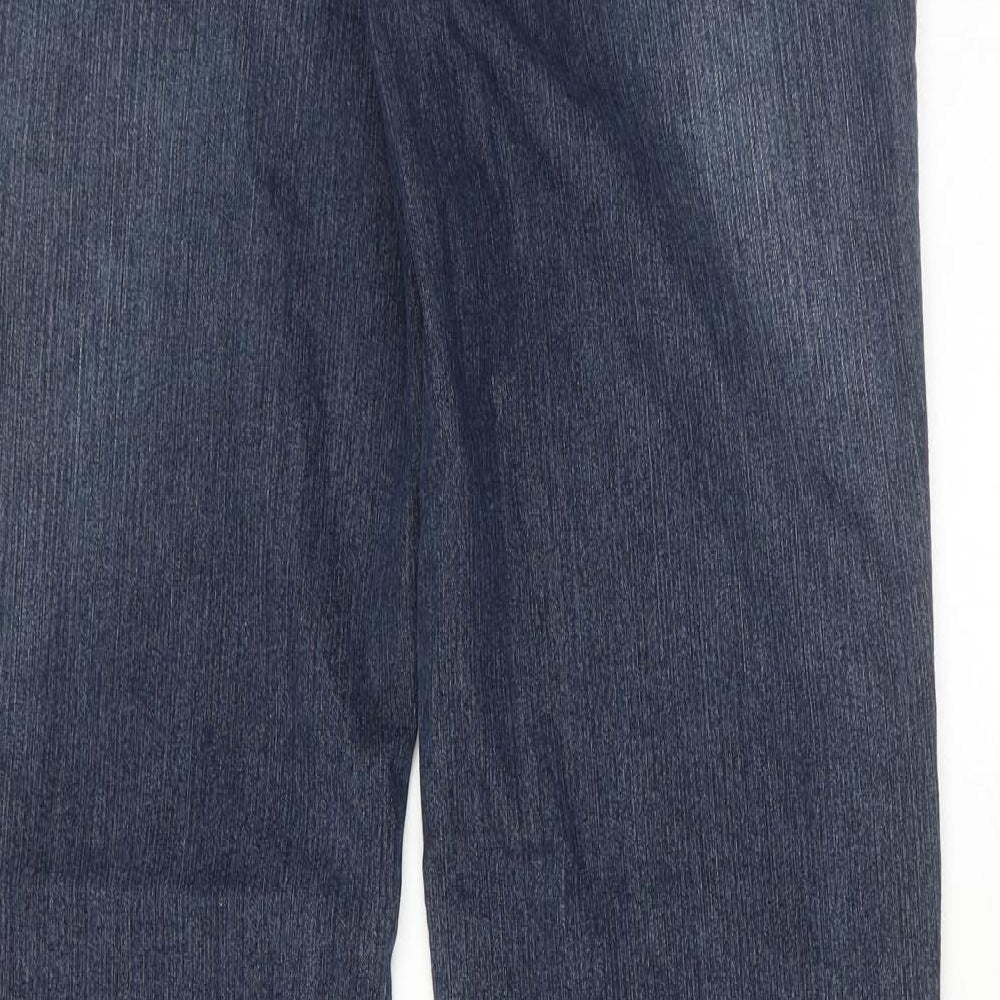 Mustang Mens Blue Cotton Straight Jeans Size 35 in L36 in Regular Zip