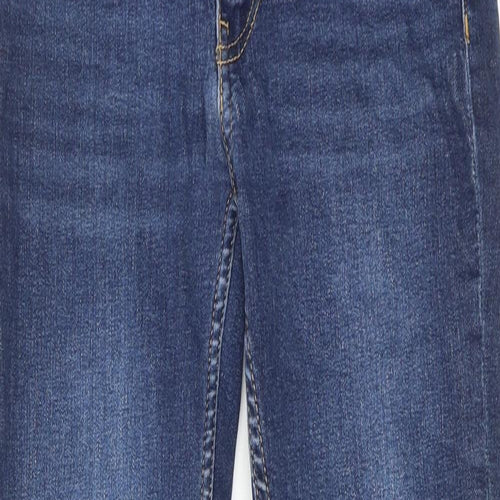 Peacocks Womens Blue Cotton Skinny Jeans Size 10 Regular Zip