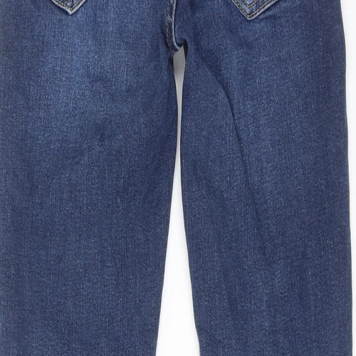 Peacocks Womens Blue Cotton Skinny Jeans Size 10 Regular Zip