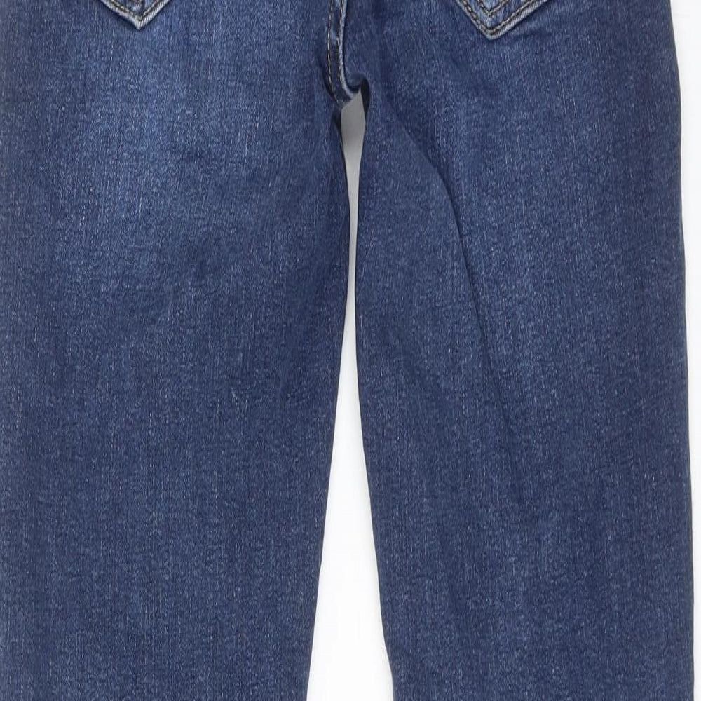 Peacocks Womens Blue Cotton Skinny Jeans Size 10 Regular Zip