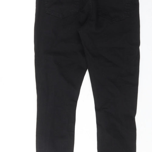 Topshop Womens Black Cotton Skinny Jeans Size 30 in L28 in Regular Zip
