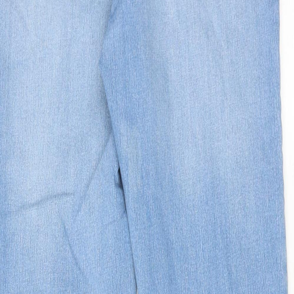 Miss Selfridge Womens Blue Cotton Skinny Jeans Size 10 Regular Zip
