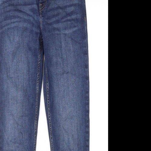 Mango Womens Blue Cotton Skinny Jeans Size 10 Regular Zip