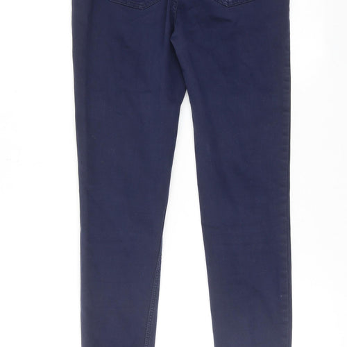 Papaya Womens Blue Cotton Skinny Jeans Size 8 Regular Zip