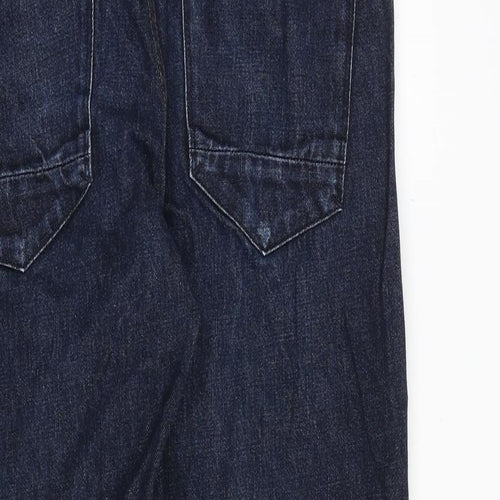 Luke Mens Blue Cotton Straight Jeans Size 35 in Regular Zip