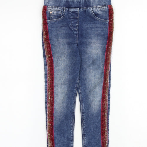 George Girls Blue Cotton Jegging Jeans Size 3-4 Years Regular