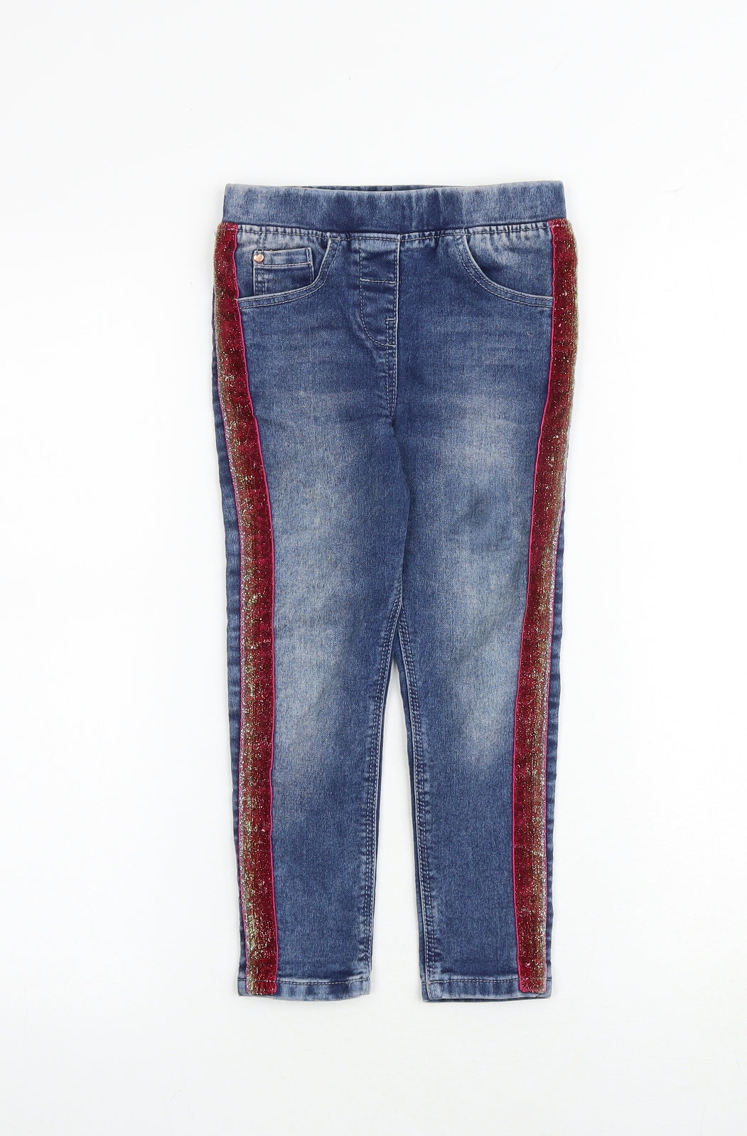 George Girls Blue Cotton Jegging Jeans Size 3-4 Years Regular