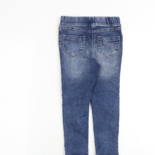 George Girls Blue Cotton Jegging Jeans Size 3-4 Years Regular