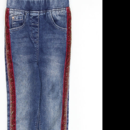 George Girls Blue Cotton Jegging Jeans Size 3-4 Years Regular