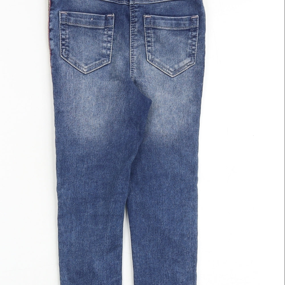 George Girls Blue Cotton Jegging Jeans Size 3-4 Years Regular