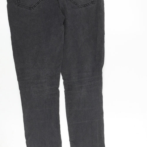 BSC Jeans Mens Grey Cotton Skinny Jeans Size 32 in L32 in Extra-Slim Zip