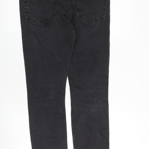 Topman Mens Grey Cotton Skinny Jeans Size 30 in L32 in Slim Zip