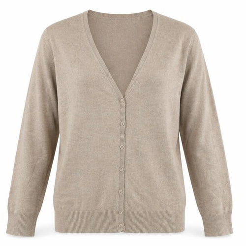 C&A Womens Brown V-Neck Viscose Cardigan Jumper Size L