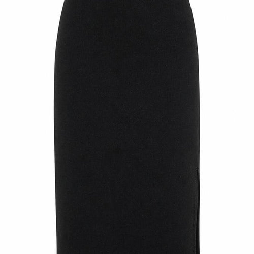 Emreco Womens Black Cotton A-Line Skirt Size 14