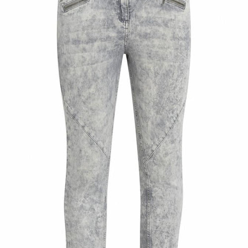 Papaya Womens Grey Cotton Skinny Jeans Size 10 Regular Zip