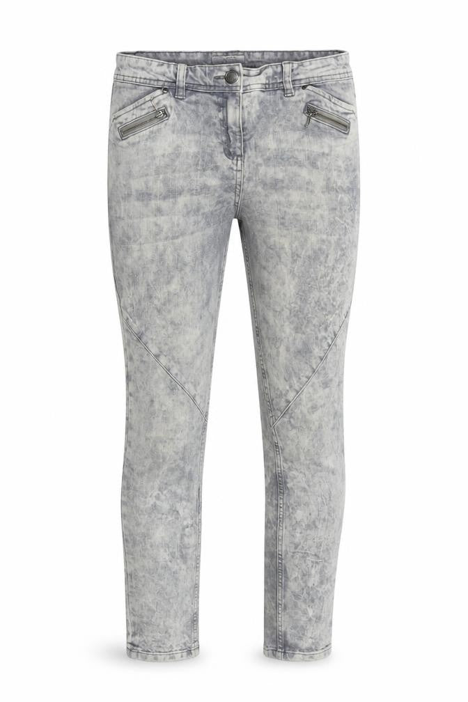 Papaya Womens Grey Cotton Skinny Jeans Size 10 Regular Zip