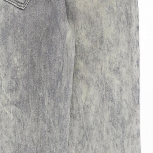 Papaya Womens Grey Cotton Skinny Jeans Size 10 Regular Zip