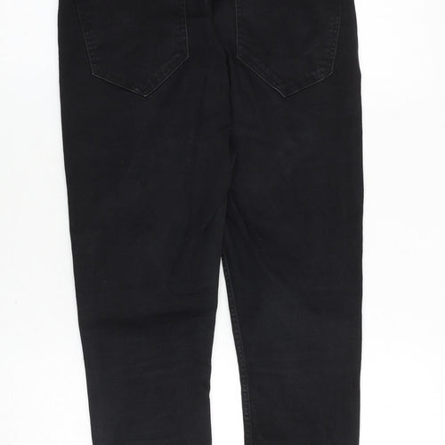 River Island Womens Black Cotton Skinny Jeans Size 12 Regular Zip