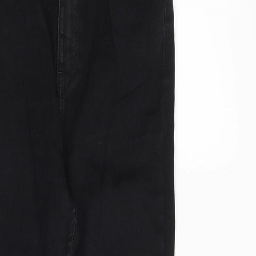 River Island Womens Black Cotton Skinny Jeans Size 12 Regular Zip