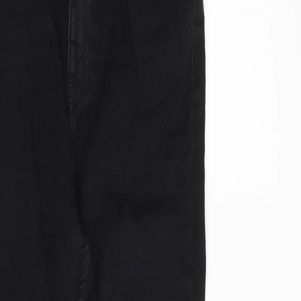 River Island Womens Black Cotton Skinny Jeans Size 12 Regular Zip