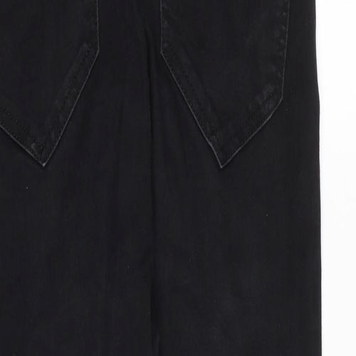 River Island Womens Black Cotton Skinny Jeans Size 12 Regular Zip
