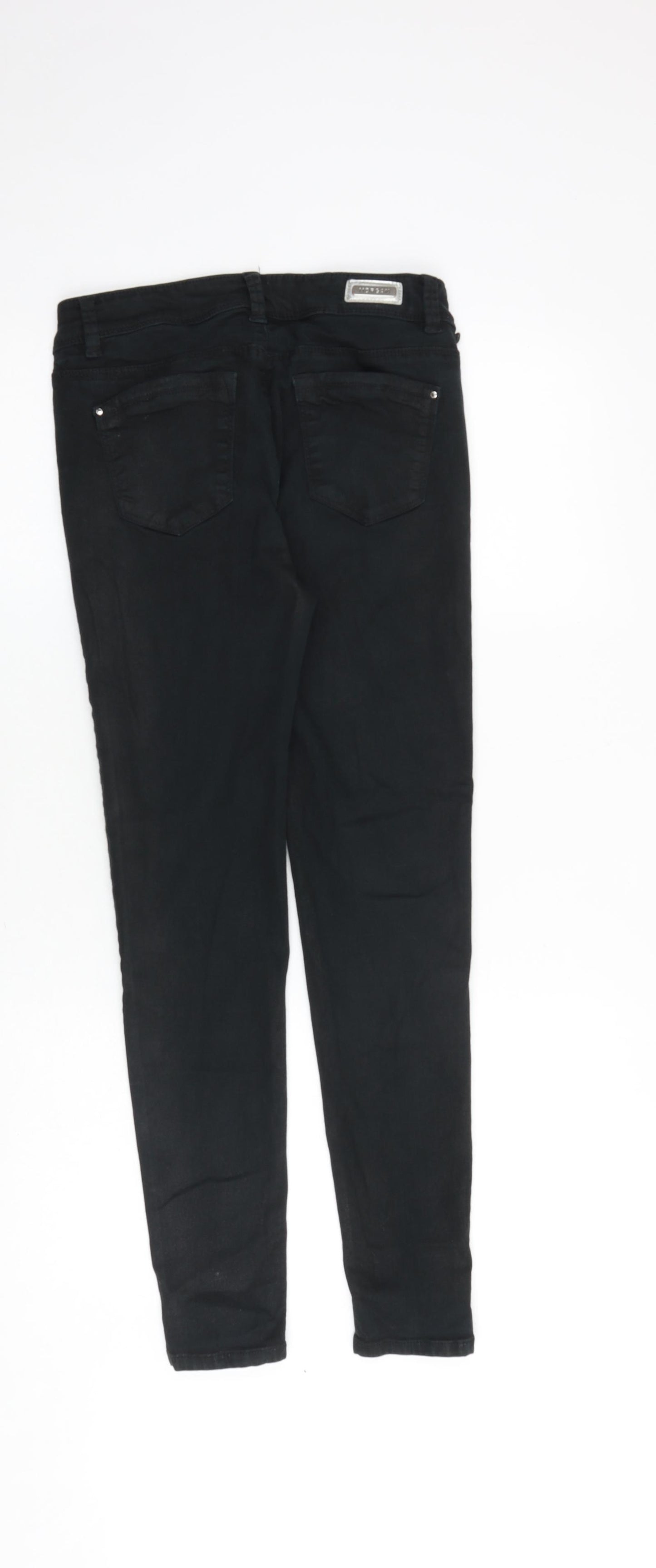 Morgan Womens Black Cotton Skinny Jeans Size 10 Regular Zip